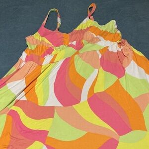 Torrid Multicolor Maxi Dress with adjustable straps